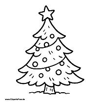 Weihnachtsbaum mit Stern SVG-Clipart