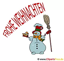 Bild Weihnachten lustig mit Schneemann
