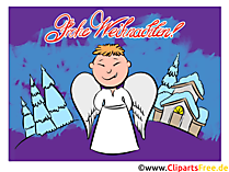 Engel Glueckwunschkarte zu Weihnachten kostenlos verschicken