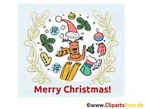 Weihnachten kostenlose elektronische Grusskarte