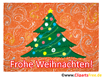 E Karte zu Weihnachten mit Weihnachtsbaum