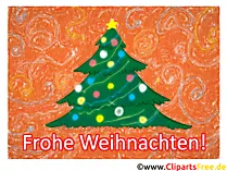 E Karte zu Weihnachten mit Weihnachtsbaum