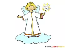 Engel auf Wolke Illustration-Bild