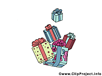 Geschnke zum Weihnachten Clipart - Bild