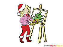 Malen und Basteln zu Weihnachten Illustration