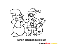 Nikolausbilder zum Ausmalen