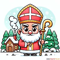 Cartoon clipart voor Sinterklaasdag