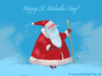Lustige Nikolaus Grußkarte kostenlos zum Drucken