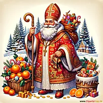 Obrázek na den svatého Mikuláše ke stažení a vytištění
