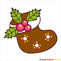 Socken mit Geschenken - Weihnachtsbild gratis