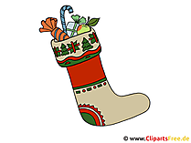 Weihnachts Clip Art Schuh mit Geschenken