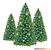 Drei Weihnachtsbäume PNG Clipart