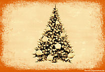 Weihnachtsbaum vintage Illustration