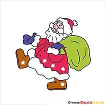 Weihnachtsmann mit Geschenken Clip Art free