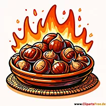 Imágenes Prediseñadas De Castañas Asadas