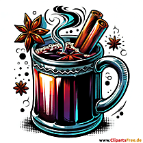 Gløgg på julemarkedetClipart til jul