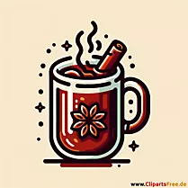 Imagen prediseñada de vino caliente para Navidad
