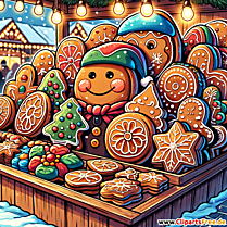 Gingerbread 3D tegneserie clipart