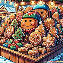 Imágenes Prediseñadas de dibujos animados 3D de pan de jengibre