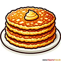 Pastel frito con mantequilla clipart para Navidad