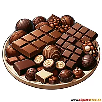 Čokoladne praline, slastice za Božić clipart
