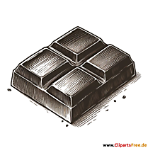 Et stykke chokolade clipart billede