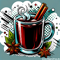 Kop gløgg clipart til jul