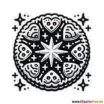 Božićni kolačići isječak, slika, ilustracija
