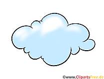 Blaue Wolke Clipart, Illustration, Bild kostenlos
