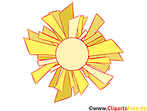 Goldene Sonne Illustration in Hochauflösung, Clipart, Bild