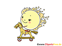 Reiten, Sonne, Pferd Bild, Illustration, Cartoon, Clipart, Pic gratis