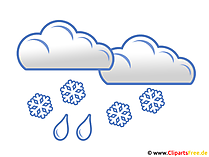 Schnee mit Regen - Wetter Bilder