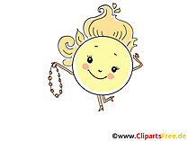 Schöne Sonne Bild, Illustration, Cartoon, Clipart, Pic gratis