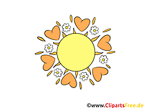 Schöne Sonne Illustration in Hochauflösung, Clipart, Bild