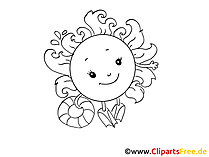 Smiling sun clip art, image, pic, cartoon free