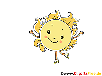 Sonne Comic, Cartoon, Clipart, Bild