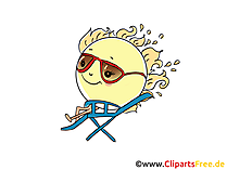 Sonnenstudio Comic, Cartoon, Bild, Clipart, Grafik gratis