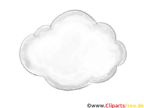 Graue Wolke aus Zeichentrickfilm