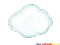 Wolke Zeichnung mit Buntstiften