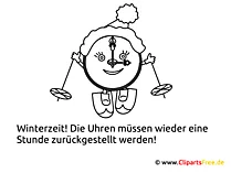 Ausmalbild Winterzeit