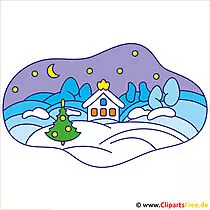 Nacht Clipart - Bilder zu Weihnachten