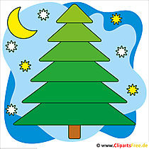 Weihnachtsbild Tannenbaum im Wald