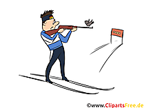 Biathlon Clipart, Bild, Illustration - Wintersportarten Bilder