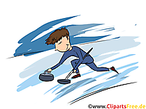 Curling Clipart, Bild, Illustration - Wintersportarten Bilder