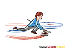 Curling Illustration - Wintersport Cliparts, Bilder
