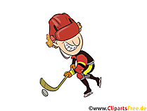 Eishockey Illustration - Wintersport Cliparts, Bilder