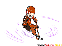 Eishockeyspieler Illustration - Wintersport Cliparts, Bilder
