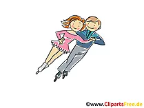Eiskunstlauf Bild, Sport Cliparts, Comic, Cartoon, Image gratis
