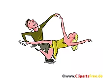 Eiskunstlauf Clipart, Bild, Illustration - Wintersportarten Bilder