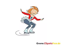 Eiskunstlauf Frauen Bild, Sport Cliparts, Comic, Cartoon, Image gratis